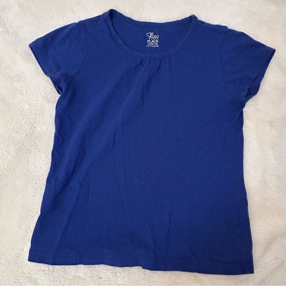 Size 7/8 GIRLS Royal Blue T-Shirt B4